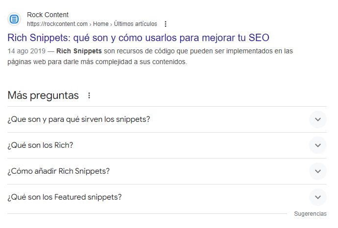 rich snippet preguntas frecuentes